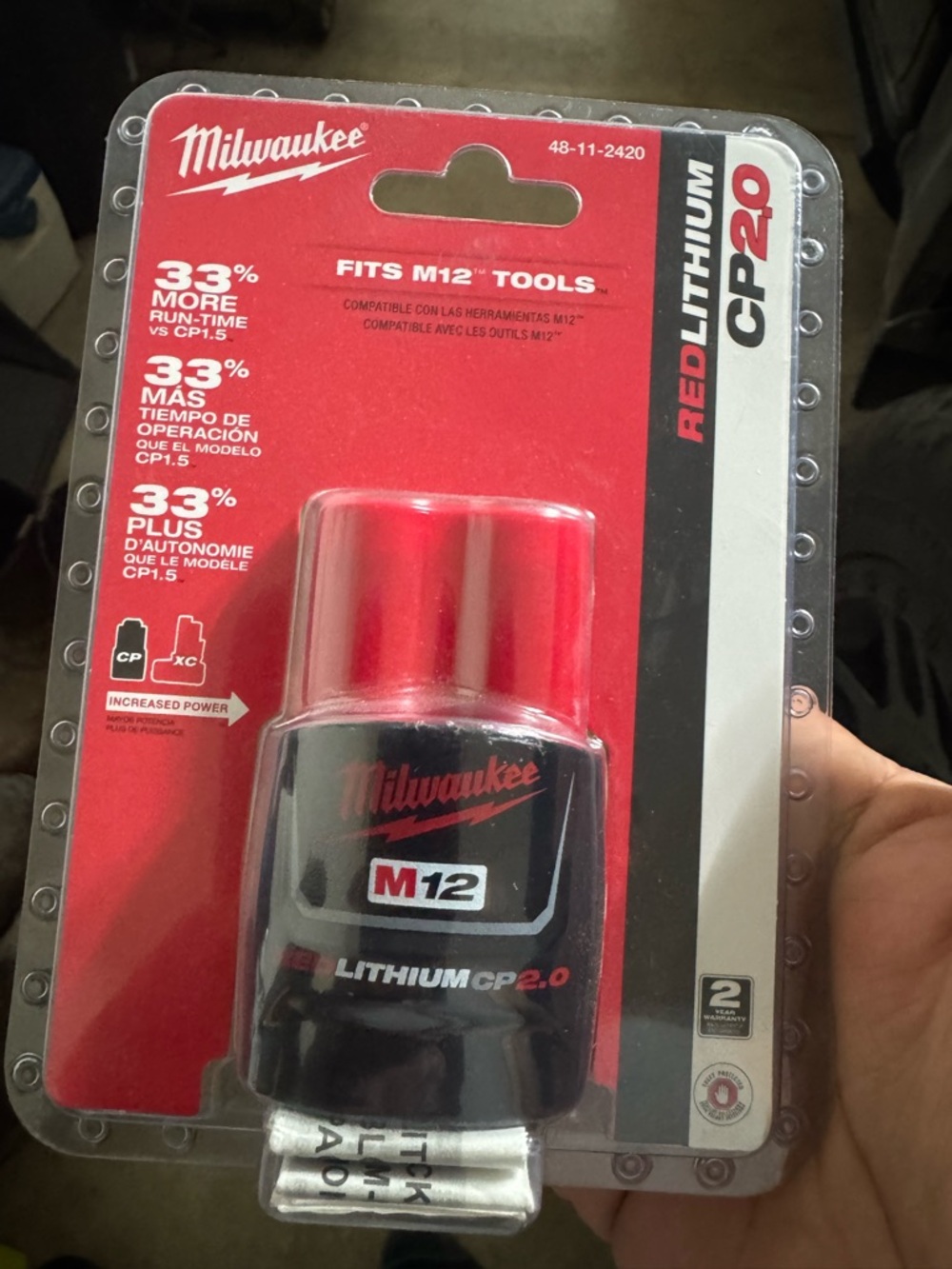 M12 Red/Black Lithium CP2.0  Battery